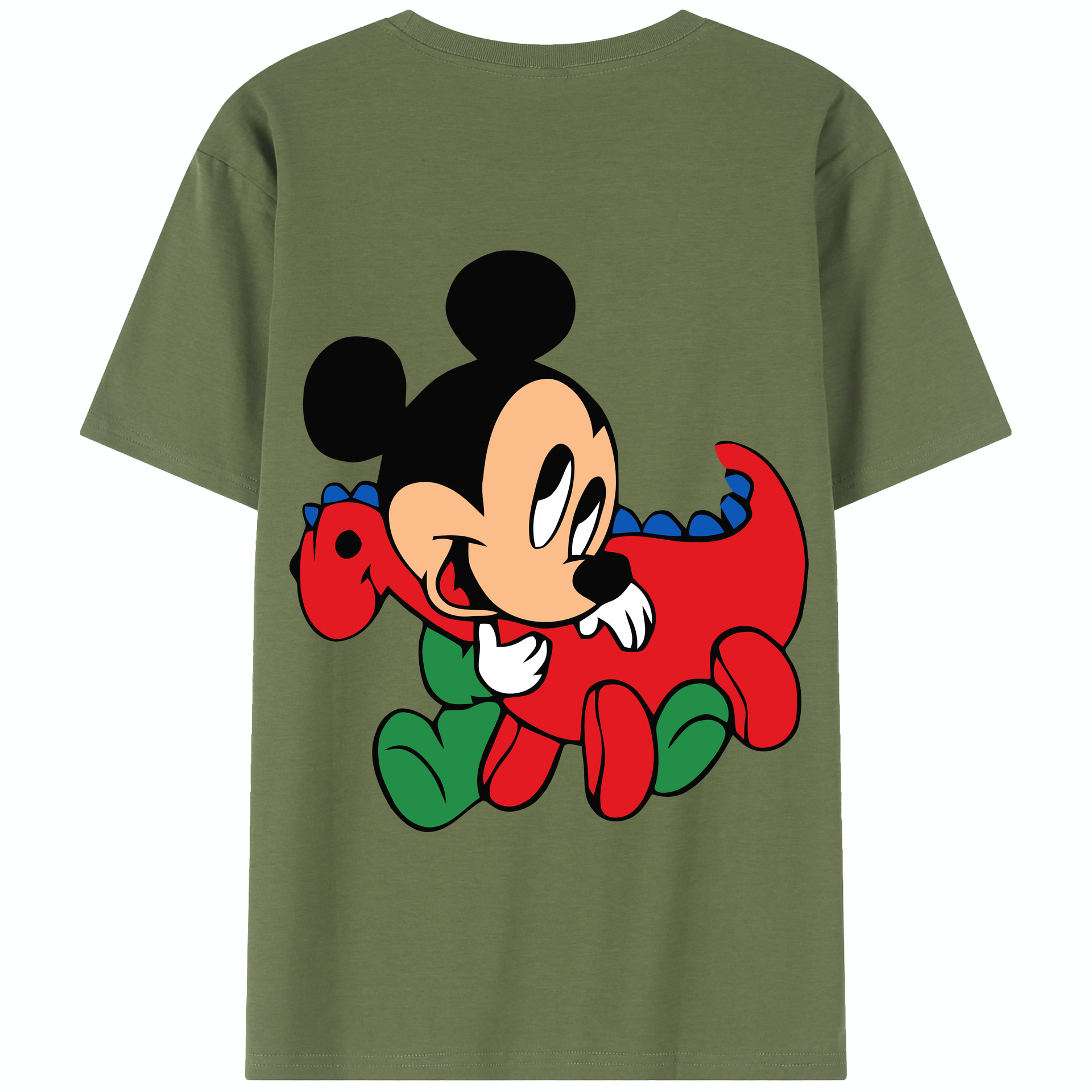 （画像用） ミッキーマウス Mickey Mouse 綿100％半袖Tシャツ（背面プリント）